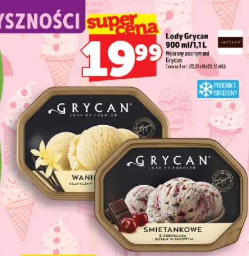 Lody Waniliowe Klasyczne Grycan +1 wariant