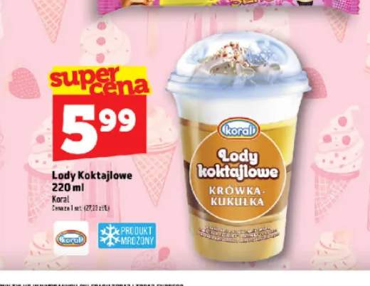 Lody koktajlowe Krówka-Kukułka Koral