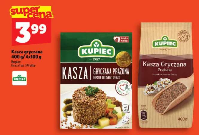 Kasza gryczana Kupiec 400 g +1 wariant