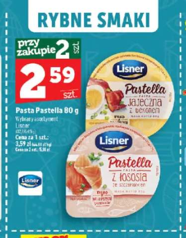 Pasta Pastella jajeczna z bekonem Lisner +1 wariant