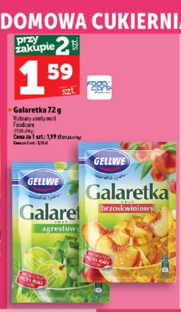 Galaretka smak agrestowy Gellwe +1 wariant