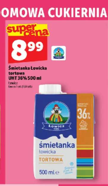 Śmietanka Łowicka tortowa UHT 36%