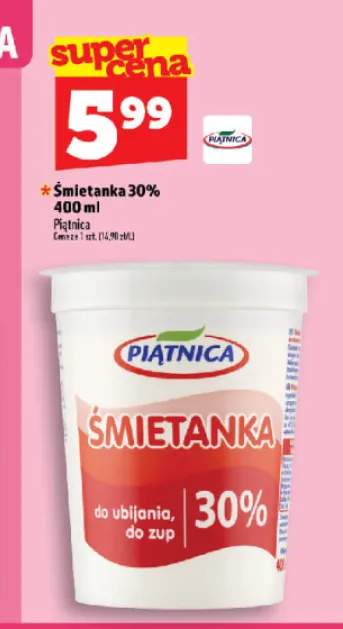 Śmietanka Piątnica 30%