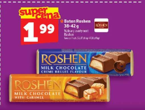 Baton Roshen Milk Chocolate Creme Brulee Flavour +1 wariant