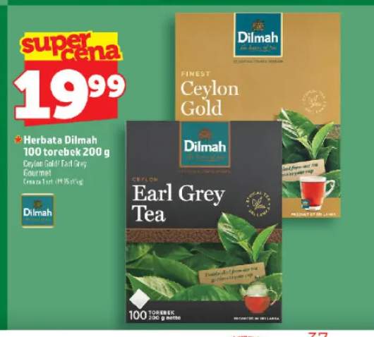 Herbata Dilmah Ceylon Gold 100-pak +1 wariant
