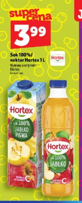 Sok 100% Hortex Jabłko Pigwa +1 wariant