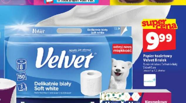 Papier toaletowy Velvet Delikatnie biały Soft White