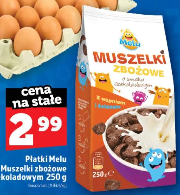 Płatki Melu Muszelki zbożowe o smaku czekoladowym