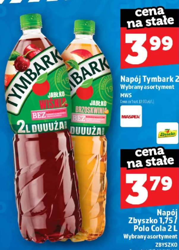 Napój Tymbark Jabłko Wiśnia +1 wariant