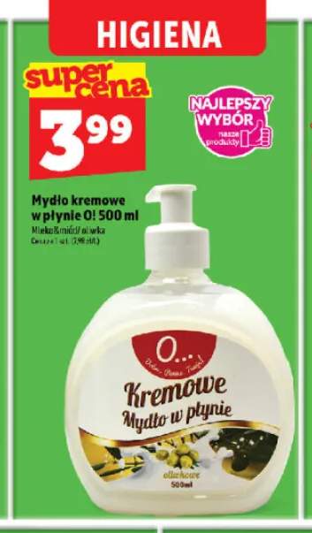 Mydło kremowe w płynie O! Mleko i miód +1 wariant