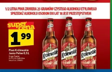Piwo Królewskie Jasne Pełne 0,5 l