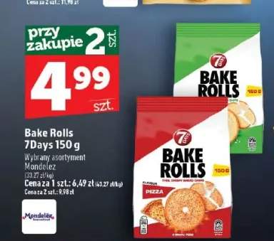 Sucharki Bake Rolls 7Days o smaku pizzy +1 wariant