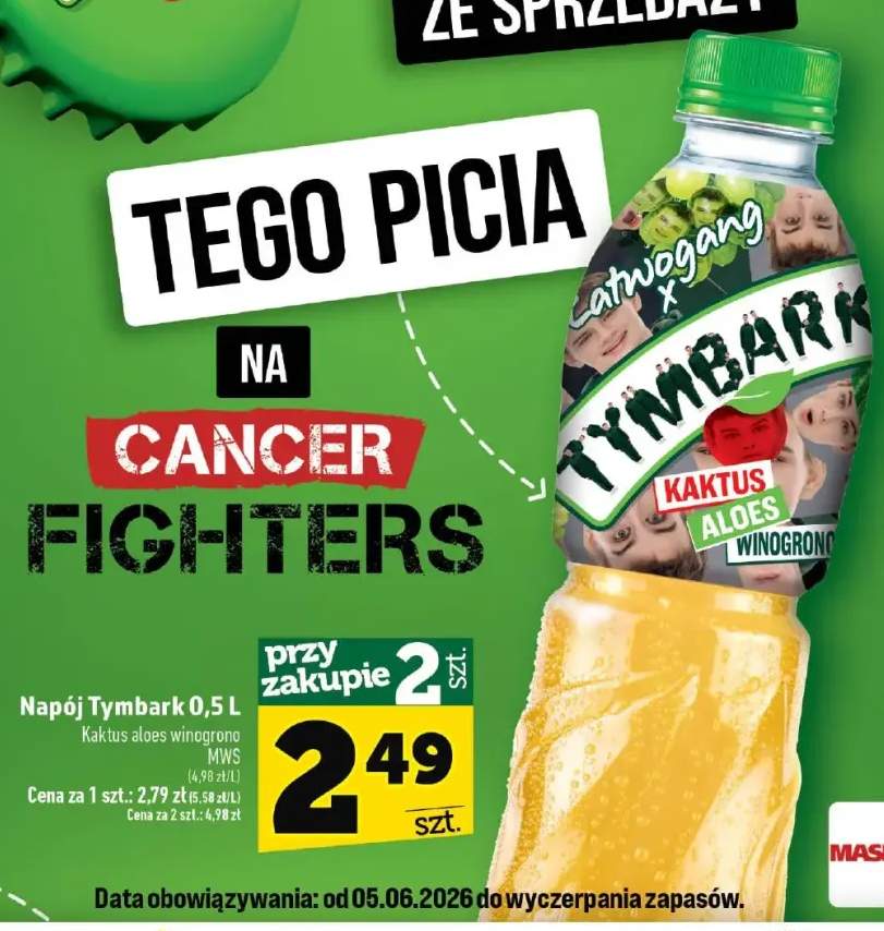 Napój Tymbark Kaktus aloes winogrono