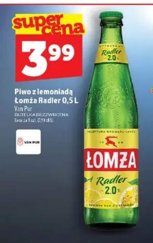 Piwo z lemoniadą Łomża Radler