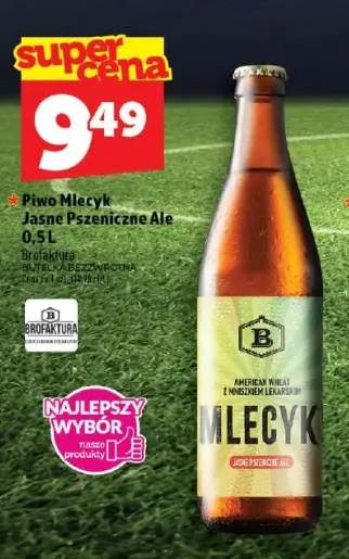Piwo Brofaktura Mlecyk Jasne Pszeniczne Ale