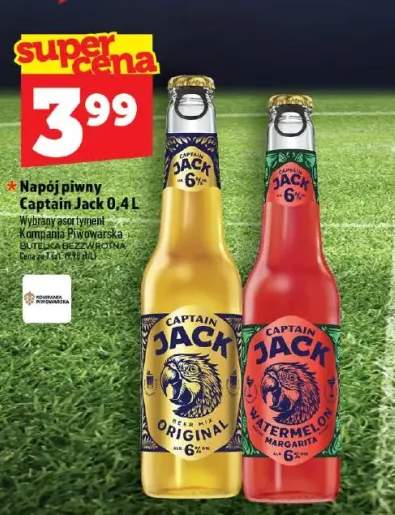 Napój piwny Captain Jack Original +1 wariant