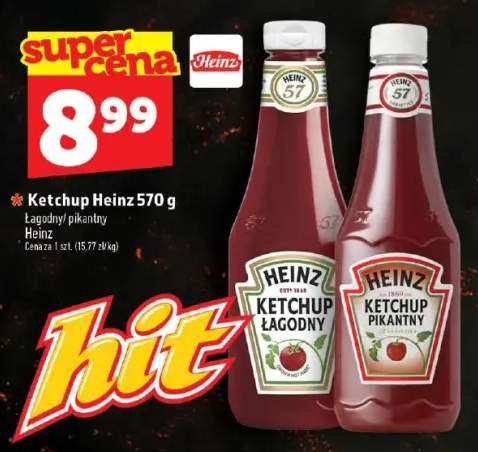 Ketchup łagodny Heinz +1 wariant