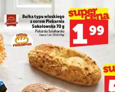 Bułka typu włoskiego z serem Piekarnia Sokołowska