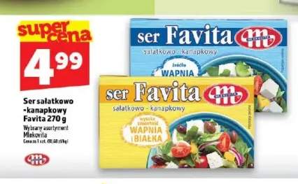 Ser sałatkowo-kanapkowy Favita źródło wapnia Mlekovita +1 wariant