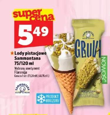 Lody pistacjowe na patyku Gruvi Sammontana +1 wariant