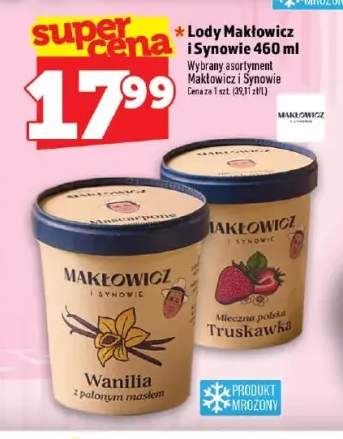 Lody wanilia z palonym masłem Makłowicz i Synowie +1 wariant