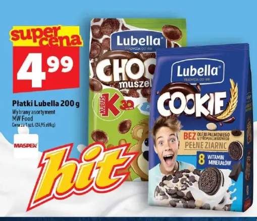 Płatki śniadaniowe Cookie Lubella +1 wariant