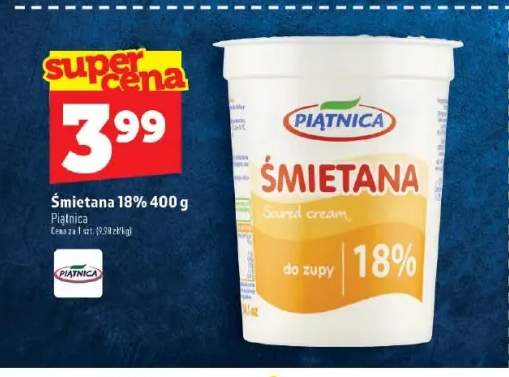 Śmietana 18% Piątnica