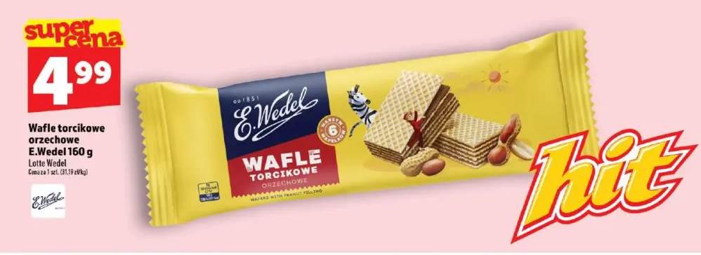 Wafle torcikowe orzechowe E.Wedel