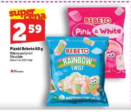 Pianki Bebeto Pink & White +1 wariant