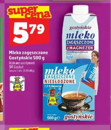 Mleko zagęszczone niesłodzone Gostyńskie +1 wariant