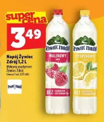 Napój niegazowany o smaku malinowym Żywiec Zdrój +1 wariant