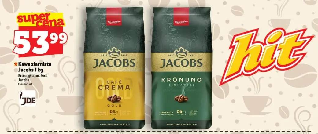 Kawa ziarnista Jacobs Café Crema Gold +1 wariant