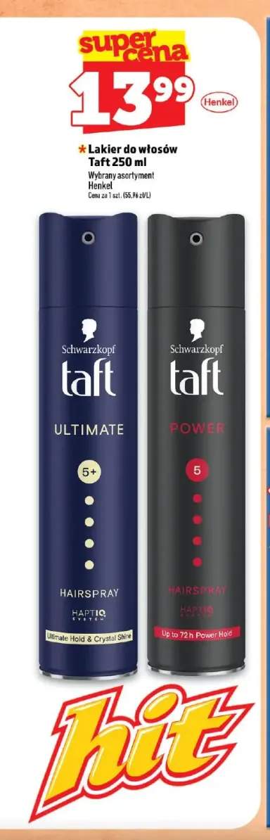 Lakier do włosów Schwarzkopf Taft Ultimate +2 warianty