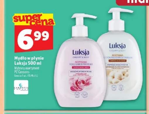 Mydło w płynie Luksja Creamy & Soft Softening Róża i Proteiny Mleka +1 wariant