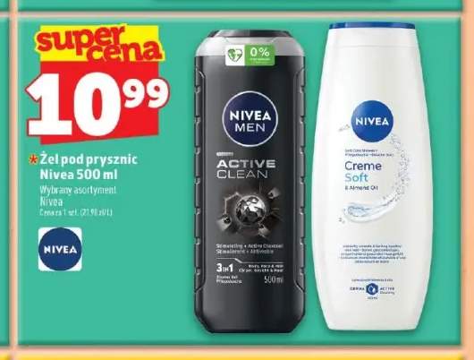 Żel pod prysznic Nivea Men Active Clean +1 wariant