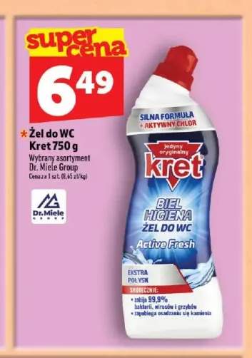 Żel do WC Kret Biel Higiena Active Fresh