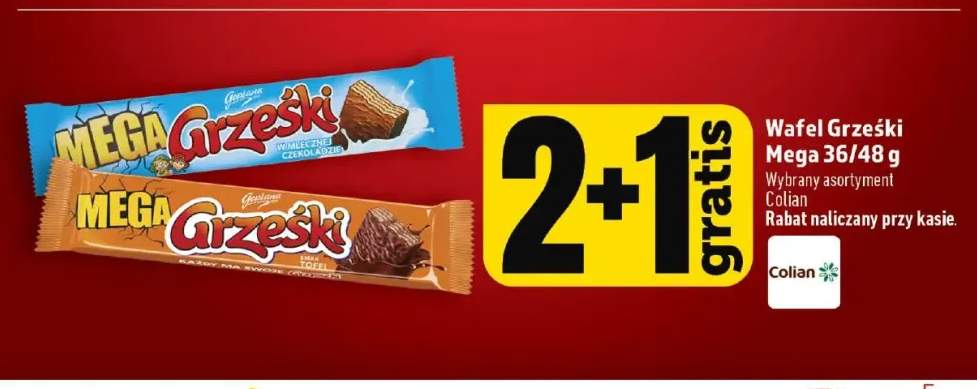 Wafel Grześki Mega w czekoladzie mlecznej +1 wariant