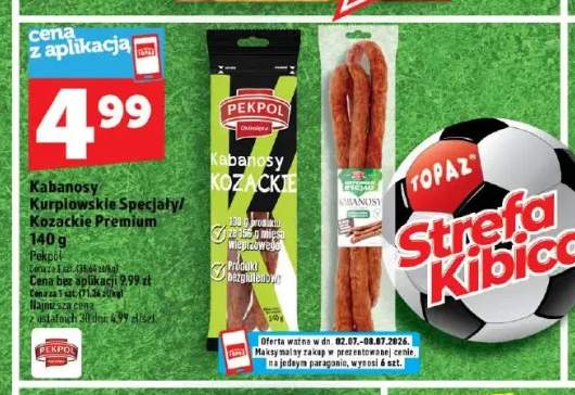 Kabanosy Kurpiowskie Specjały Pekpol +1 wariant