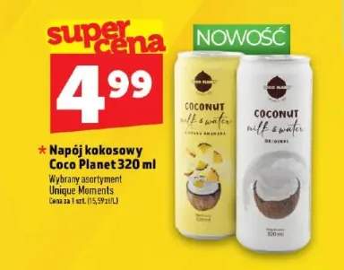 Napój kokosowy o smaku ananasa Coco Planet +1 wariant