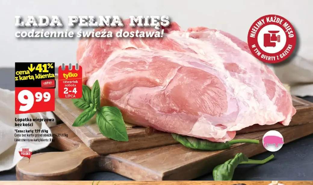 Łopatka wieprzowa bez kości