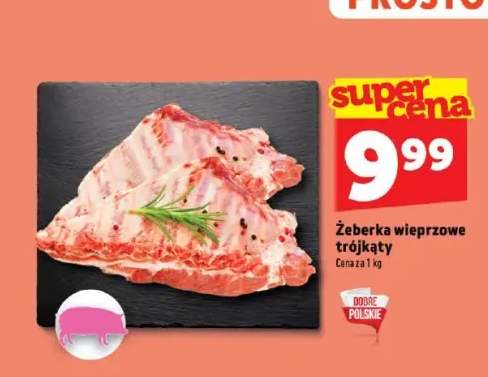 Żeberka wieprzowe trójkąty