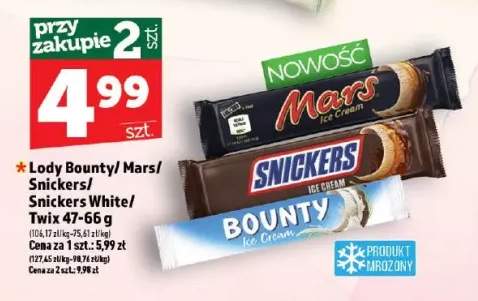Lody Bounty +4 warianty