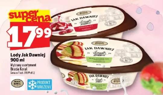 Lody śmietanka z wiśnią Jak Dawniej Bracia Koral +2 warianty