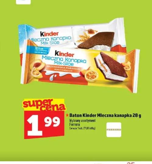 Baton Kinder Mleczna kanapka +1 wariant