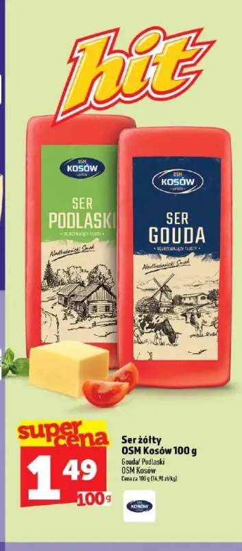 Ser żółty Gouda OSM Kosów +1 wariant