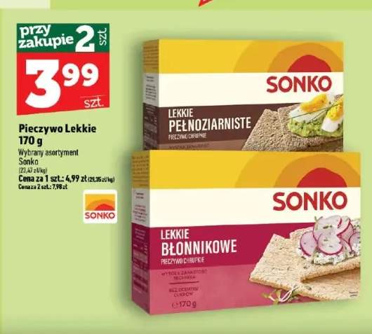 Pieczywo lekkie pełnoziarniste Sonko +1 wariant