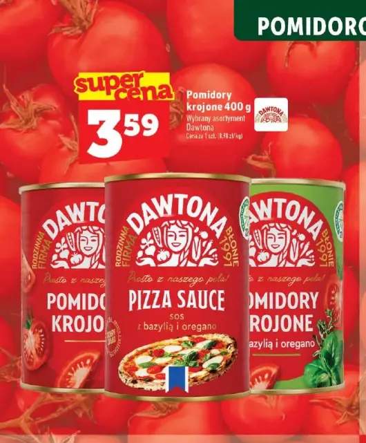 Pomidory krojone Dawtona +2 warianty