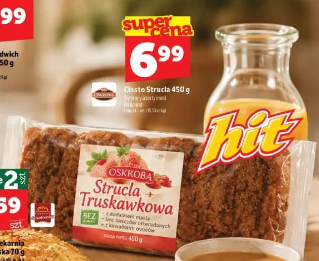 Ciasto Strucla truskawkowa Oskroba
