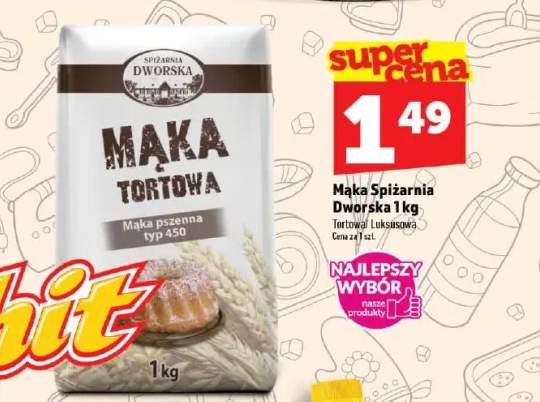 Mąka pszenna tortowa typ 450 Spiżarnia Dworska +1 wariant