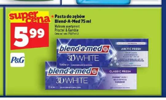 Pasta do zębów Blend-A-Med 3D White Arctic Fresh +1 wariant